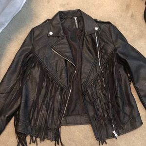 Fringe Leather Jacket